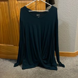 Long sleeve Maurice’s shirt.  Deep blue color